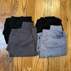 Women's Versatile‎ Leggings - Black, Gray, and Light Gray lot of 4 size 3XL